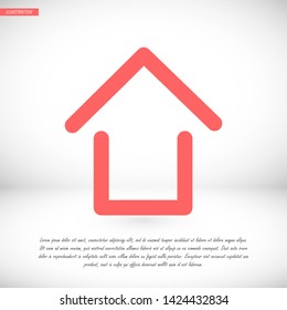 house vector icon eps10 , Lorem ipsum Flat design