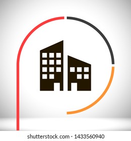 house vector icon eps10 , Lorem ipsum Flat design