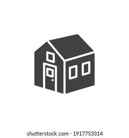 Icono del vector de la casa. signo plano relleno para concepto móvil y diseño web. Icono de glifo de inicio. Símbolo inmobiliario, ilustración del logo. Gráficos vectoriales