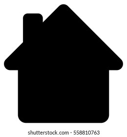 Icono de Vector de la casa. Símbolo negro plano. Pictograma está aislado sobre un fondo blanco. Diseñado para interfaces de Web y software.