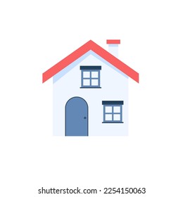 House vector icon in flat style. Isolated on white background. 