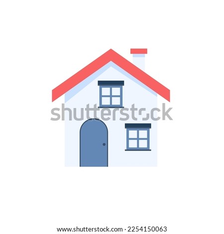 House vector icon in flat style. Isolated on white background. 
