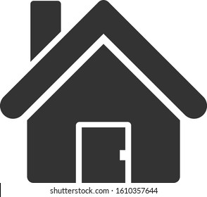 House vector icon. Flat House symbol is isolated on a white background.