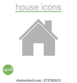 House vector icon. Green concept