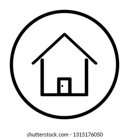 House vector icon. Home illustration sign. Building symbol. Apartament logo.