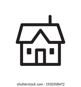 House vector icon. Home linear pictogram.