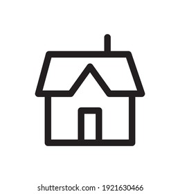 Icono del vector de la casa. Pictograma lineal en casa.