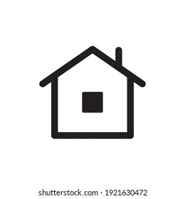 Hausvektorsymbol. Startseite lineares Piktogramm.