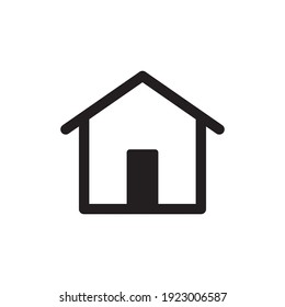 Icono del vector de la casa. Pictograma lineal en casa.