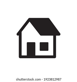 Icono del vector de la casa. Pictograma lineal en casa.