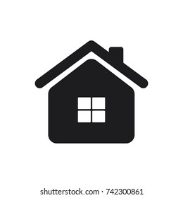 house vector icon, home icon, silhouette home vector icon 