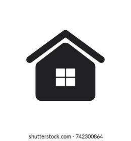 house vector icon, home icon, silhouette home vector icon 