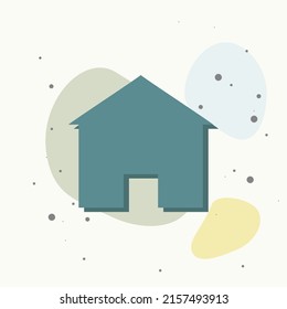 Hausvektorsymbol. Startsymbol auf mehrfarbigem Hintergrund. Ebenen gruppiert für einfache Bearbeitungs-Illustration. Für Ihr Design.