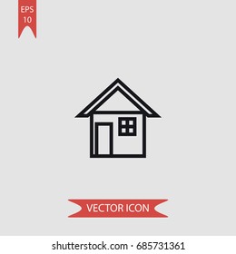 House vector icon, illustration symbol