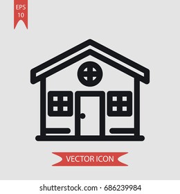 House vector icon, illustration symbol