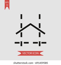 House vector icon, illustration symbol