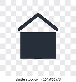 House vector icon isolated on transparent background, House logo concept