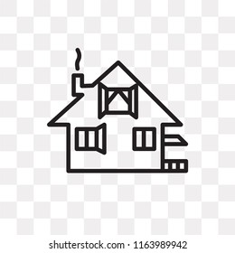 House vector icon isolated on transparent background, House logo concept