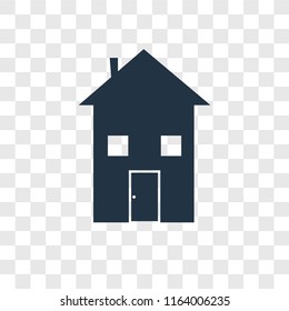House vector icon isolated on transparent background, House logo concept