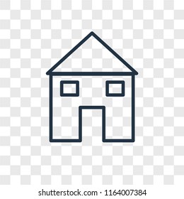 House vector icon isolated on transparent background, House logo concept