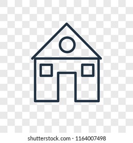 House vector icon isolated on transparent background, House logo concept