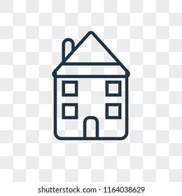 House vector icon isolated on transparent background, House logo concept