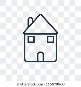 House vector icon isolated on transparent background, House logo concept