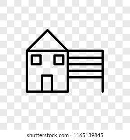 House vector icon isolated on transparent background, House logo concept