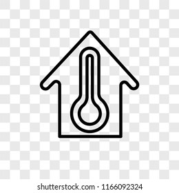 House vector icon isolated on transparent background, House logo concept