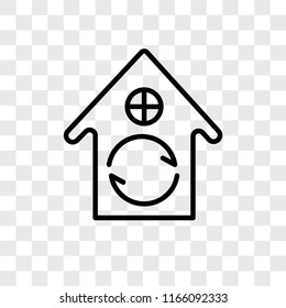House vector icon isolated on transparent background, House logo concept