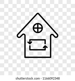 House vector icon isolated on transparent background, House logo concept
