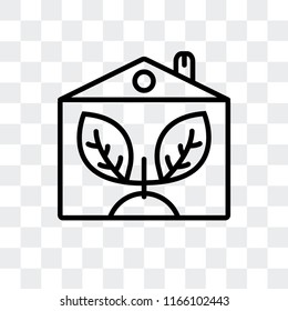 house vector icon isolated on transparent background, house logo concept