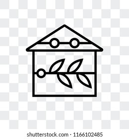house vector icon isolated on transparent background, house logo concept