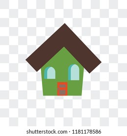 House vector icon isolated on transparent background, House logo concept