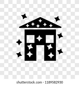 House vector icon isolated on transparent background, House transparency logo concept