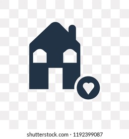 House vector icon isolated on transparent background, House transparency concept can be used web and mobile