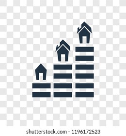 House vector icon isolated on transparent background, House transparency logo concept