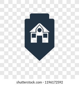 House vector icon isolated on transparent background, House transparency logo concept