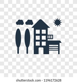 House vector icon isolated on transparent background, House transparency logo concept