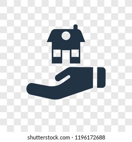 House vector icon isolated on transparent background, House transparency logo concept