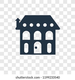 House vector icon isolated on transparent background, House transparency logo concept