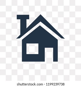 House vector icon isolated on transparent background, House transparency concept can be used web and mobile