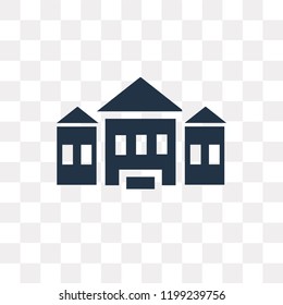 House vector icon isolated on transparent background, House transparency concept can be used web and mobile