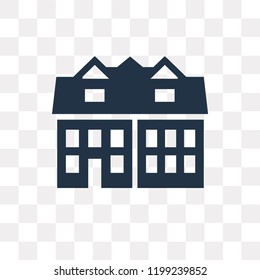 House vector icon isolated on transparent background, House transparency concept can be used web and mobile