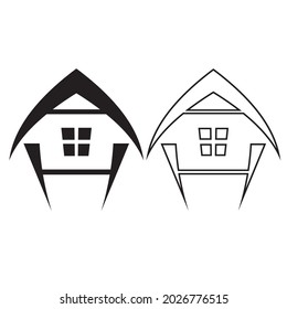 icono vectorial de casa aislado en blanco