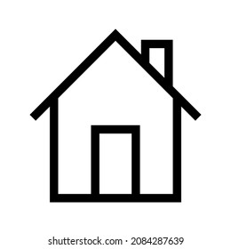 icono del vector de casa aislado en fondo blanco
