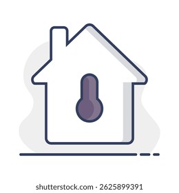 House vector icon with keyhole. Home safety lock with keyhole symbol. Security sign. Graph symbol for your web site design, logo, app, UI