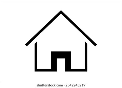 Vector de la casa, logotipo del icono de la casa, ilustración del Arte vectorial del logotipo casero
