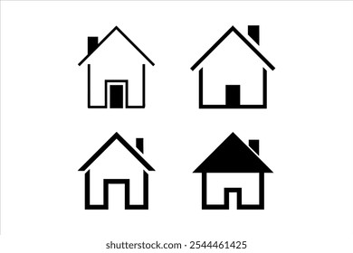 house vector, house icon logo, home logo vector art illustration