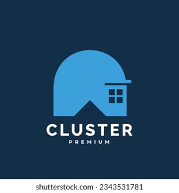 Logo del icono del vector de la casa, símbolo de construcción minimalista adecuado para la propiedad